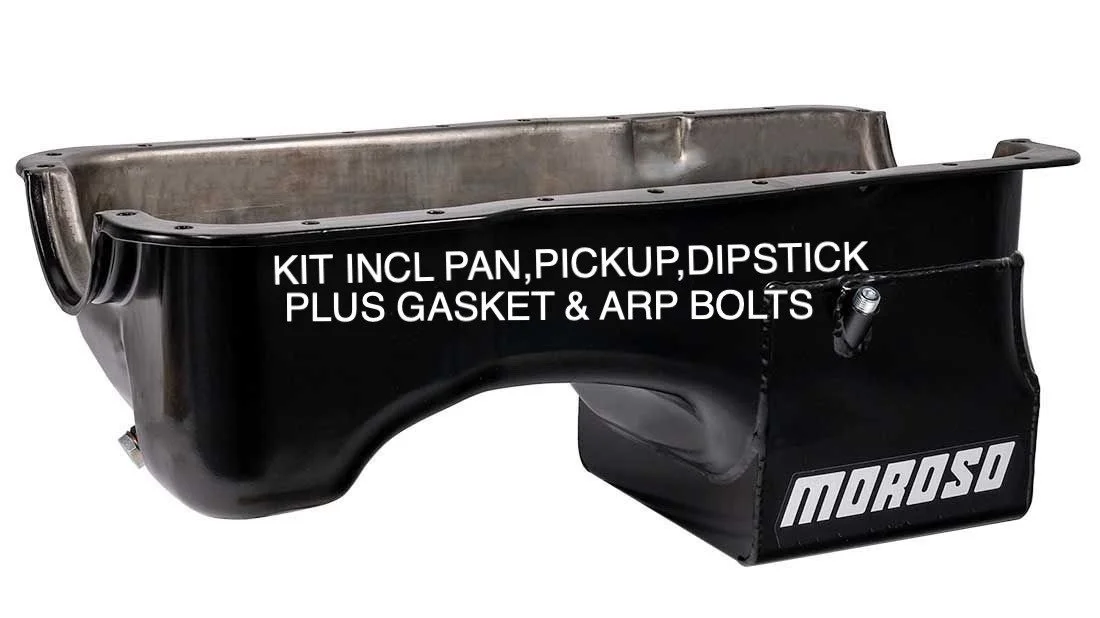 MOROSO 20521 FORD 289-302 DEEP SUMP OIL PAN COMPLETE KIT WITH PICKUP, GASKET, BOLTS & DIPSTICK