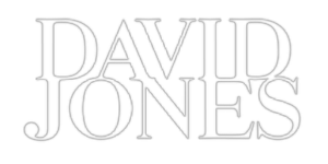 David Jones logo in white text on black background