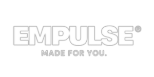 Empulse logo with slogan 'Made for you' in black and white.