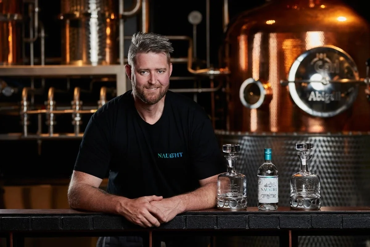 Naught Gin owner Chris Cameron at the Eltham distillery ahead of international expansion