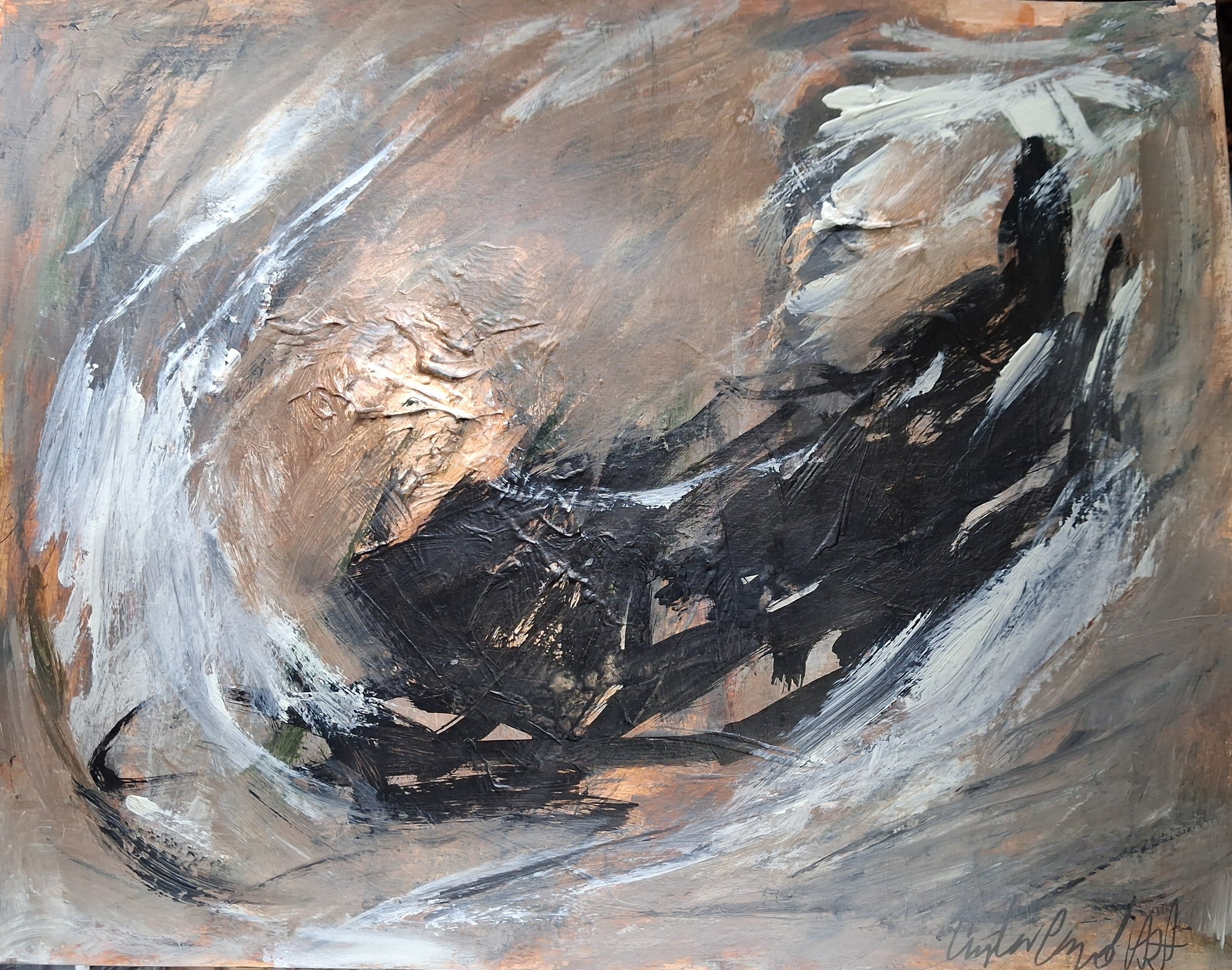 11x14 Abstract on paper "Mistakes"