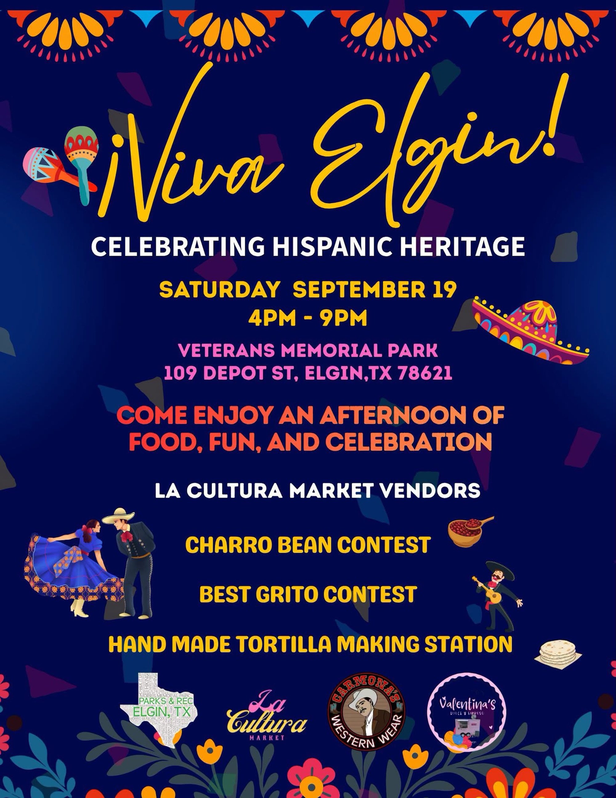 🫘🔥 &iquest;QUI&Eacute;N TIENE LOS MEJORES FRIJOLES CHARROS DE ELGIN? 🔥🫘

&iexcl;Este s&aacute;bado celebramos VIVA ELGIN! 🇲🇽🎉 Acomp&aacute;&ntilde;anos para una tarde llena de cultura, comida, m&uacute;sica y diversi&oacute;n para toda la fami