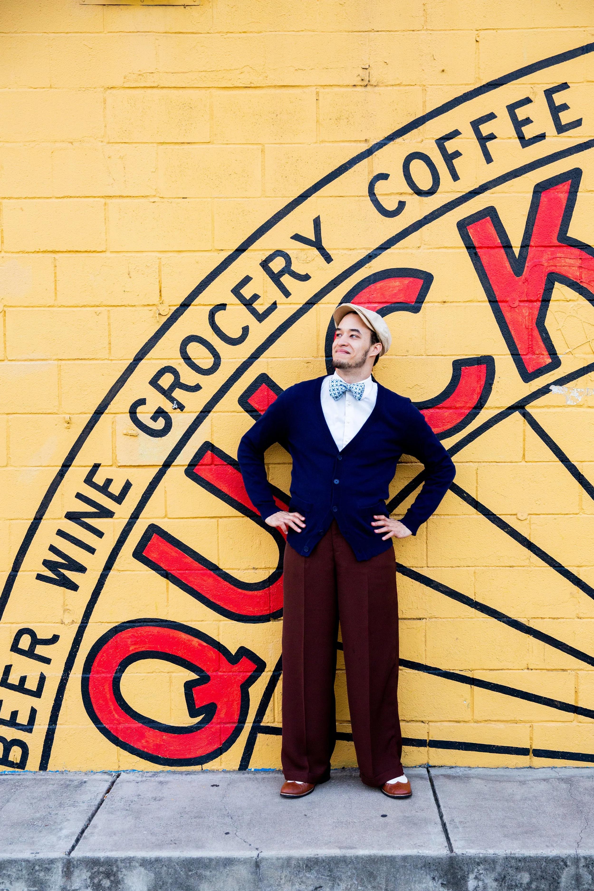 Solo posed full-body photo of Zach