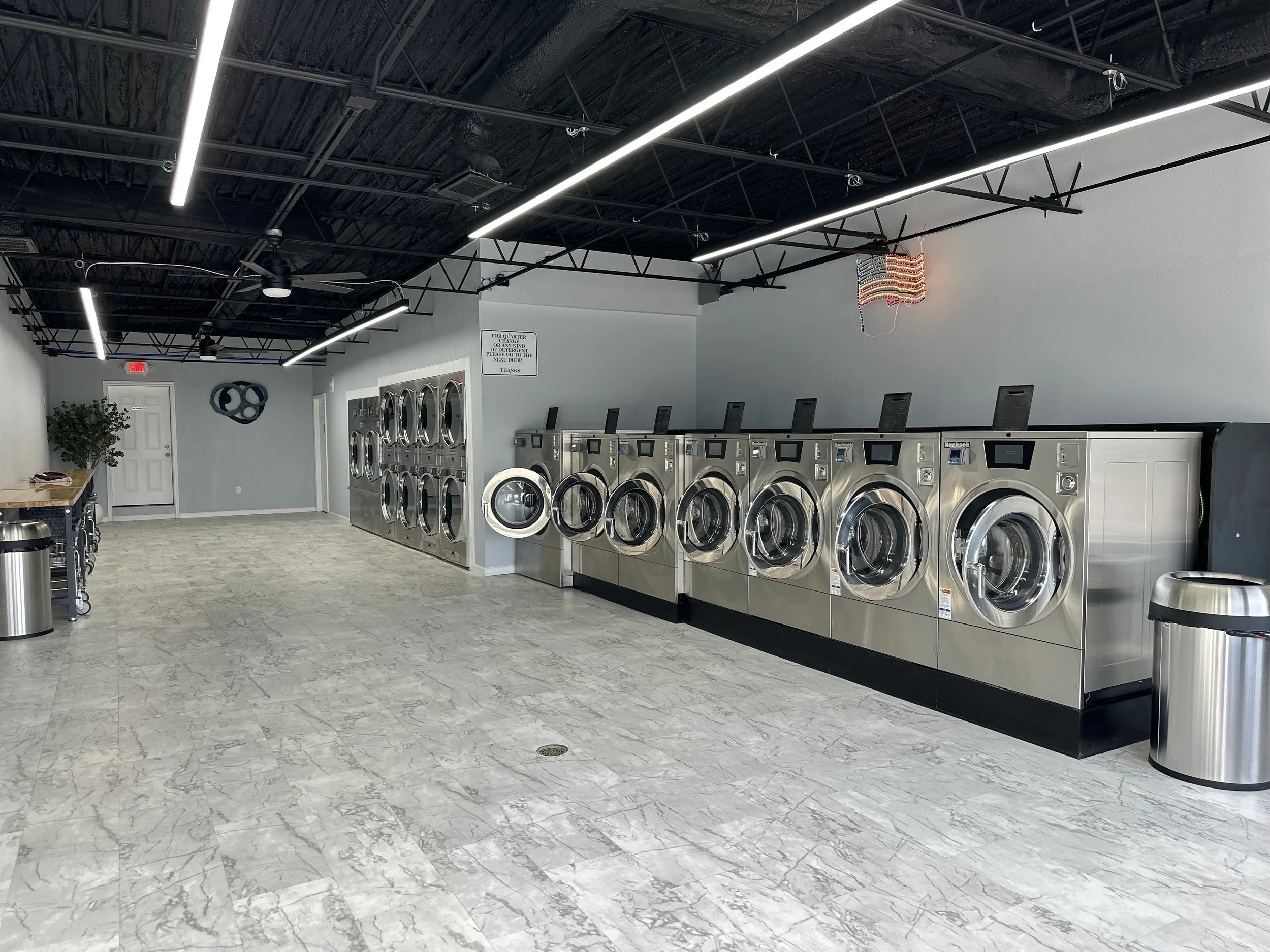 W Broadway Laundry Offers a large space, multiple carts and a clean environment for washing your clothes.