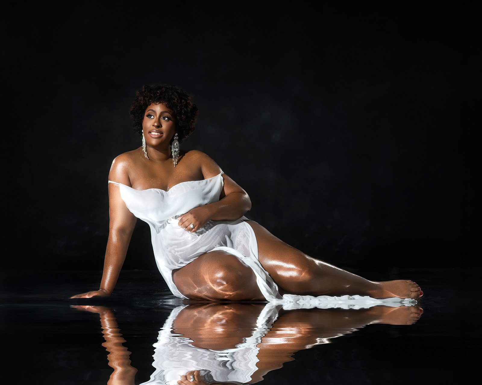 Studio maternity photoshoot photographed in Houston area studio