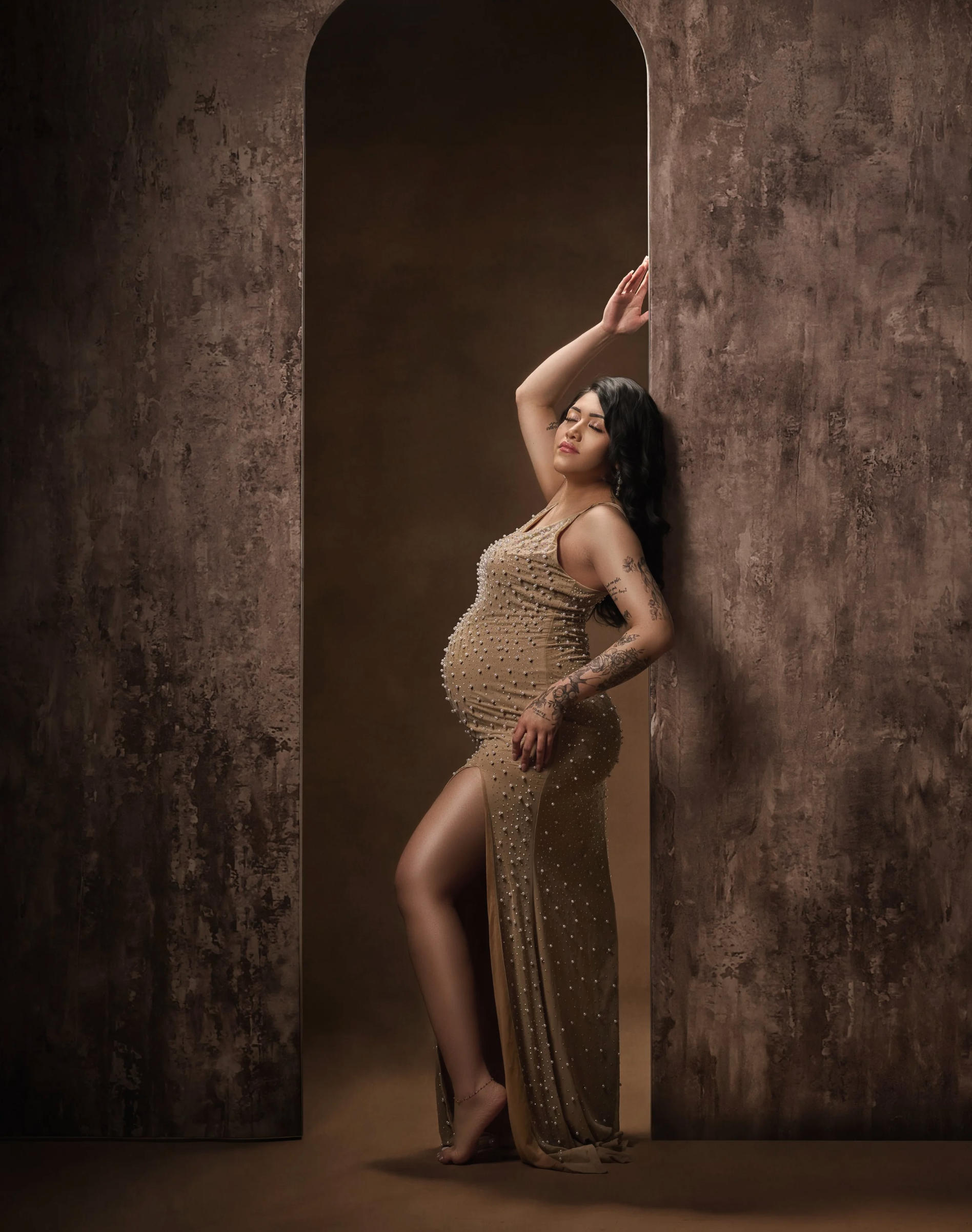 32A. Alisa pearl gown (up to XL)