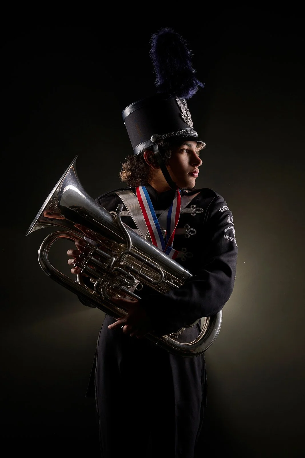 Studio senior portrait session celebrating graduation photographed in Cypress Texa