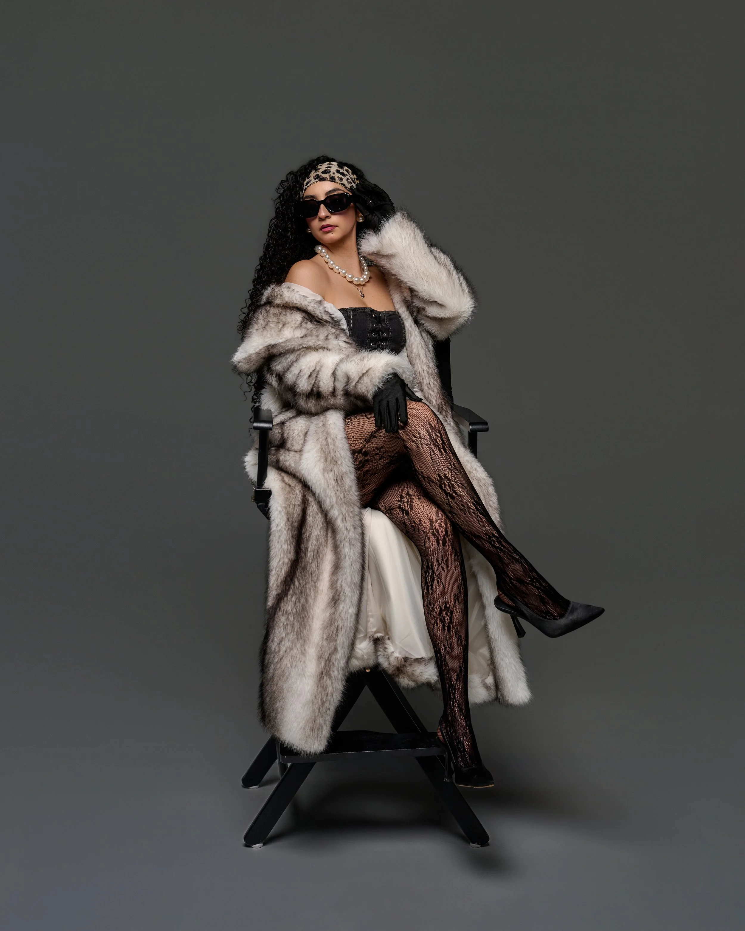 Celebration portrait session photographed in a Cypress TX studio near Houston