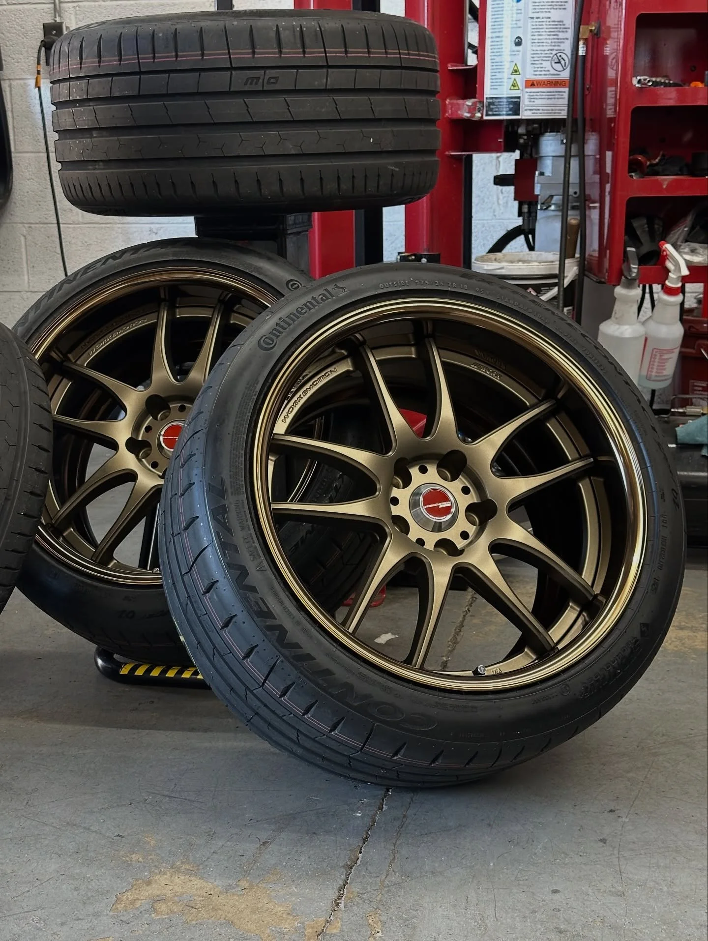 Work Emotion CR2P in 18x10.5 +18 wrapped in 275/35ZR18 Continental ExtremeContact Sport 02 tires &mdash; @continental_tire @hunterengineering @workwheelsusa @workwheelsjapan @jkumar108