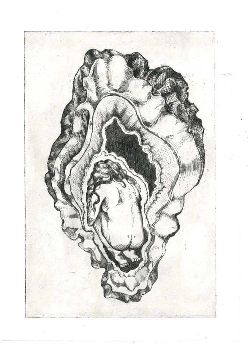 Pearl Diver - 2024 - Itaglio on Paper