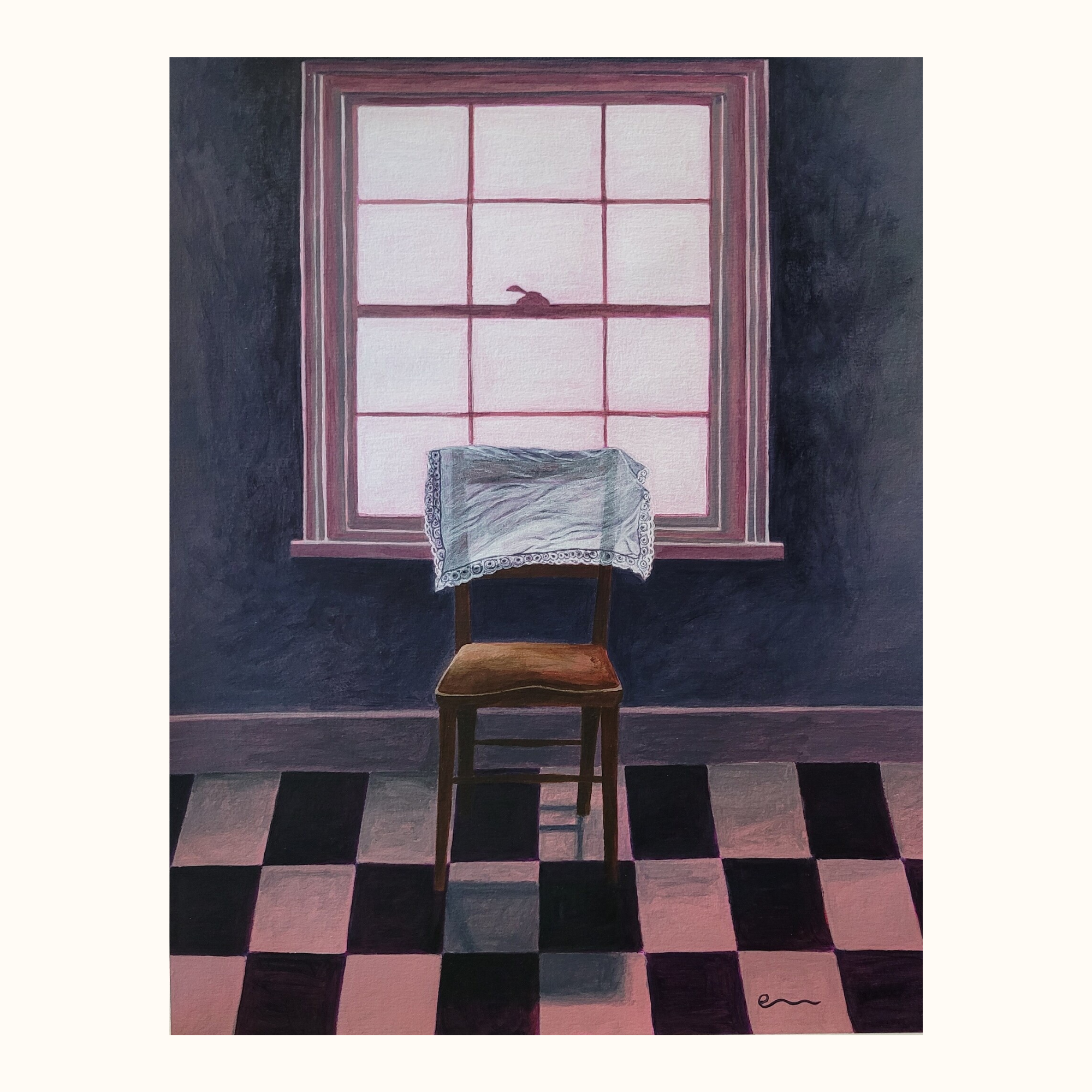 Chair With Lace Handkerchief