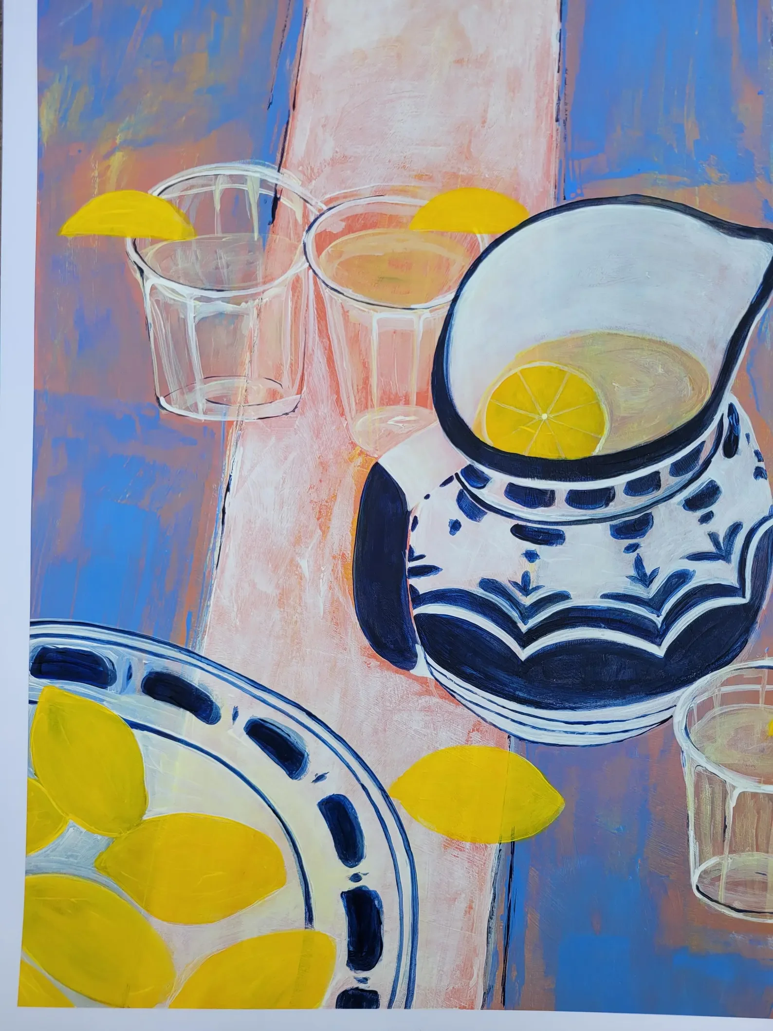 Detail Lemonade In The Afternoon Giclée Print by Emily Bharatiya.webp