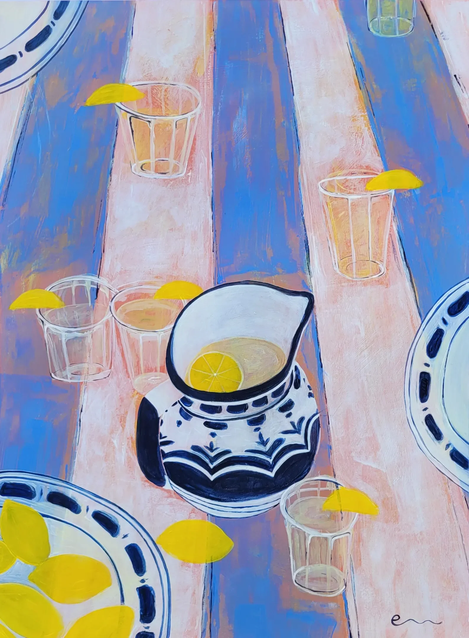 Lemonade In The Afternoon Giclée Print by Emily Bharatiya.webp