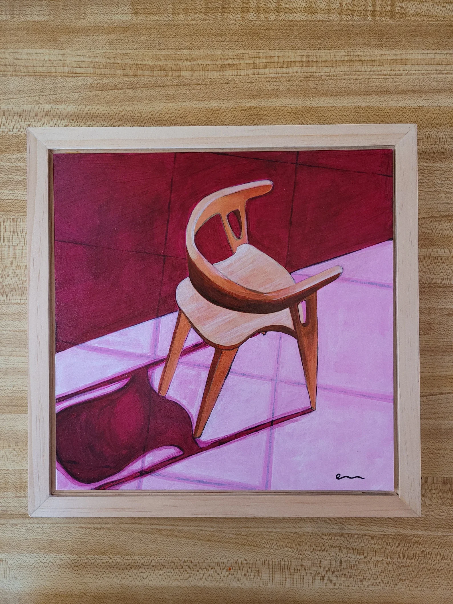 Framed No. 9 Chairs and Shadows Series by Em Arthouse.webp