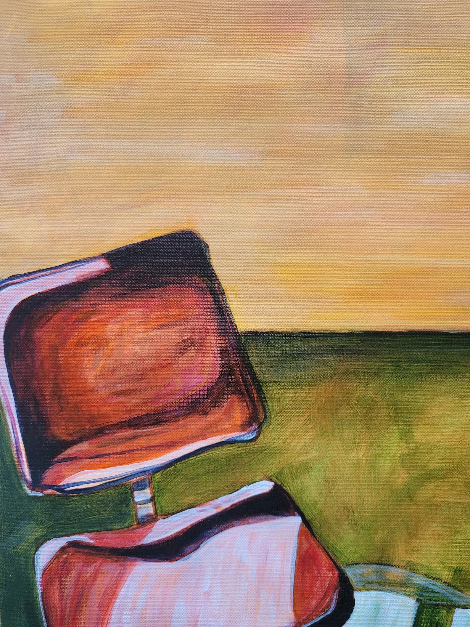 Orange Chair in Landscape No1 Detail by Emily Bharatiya.webp