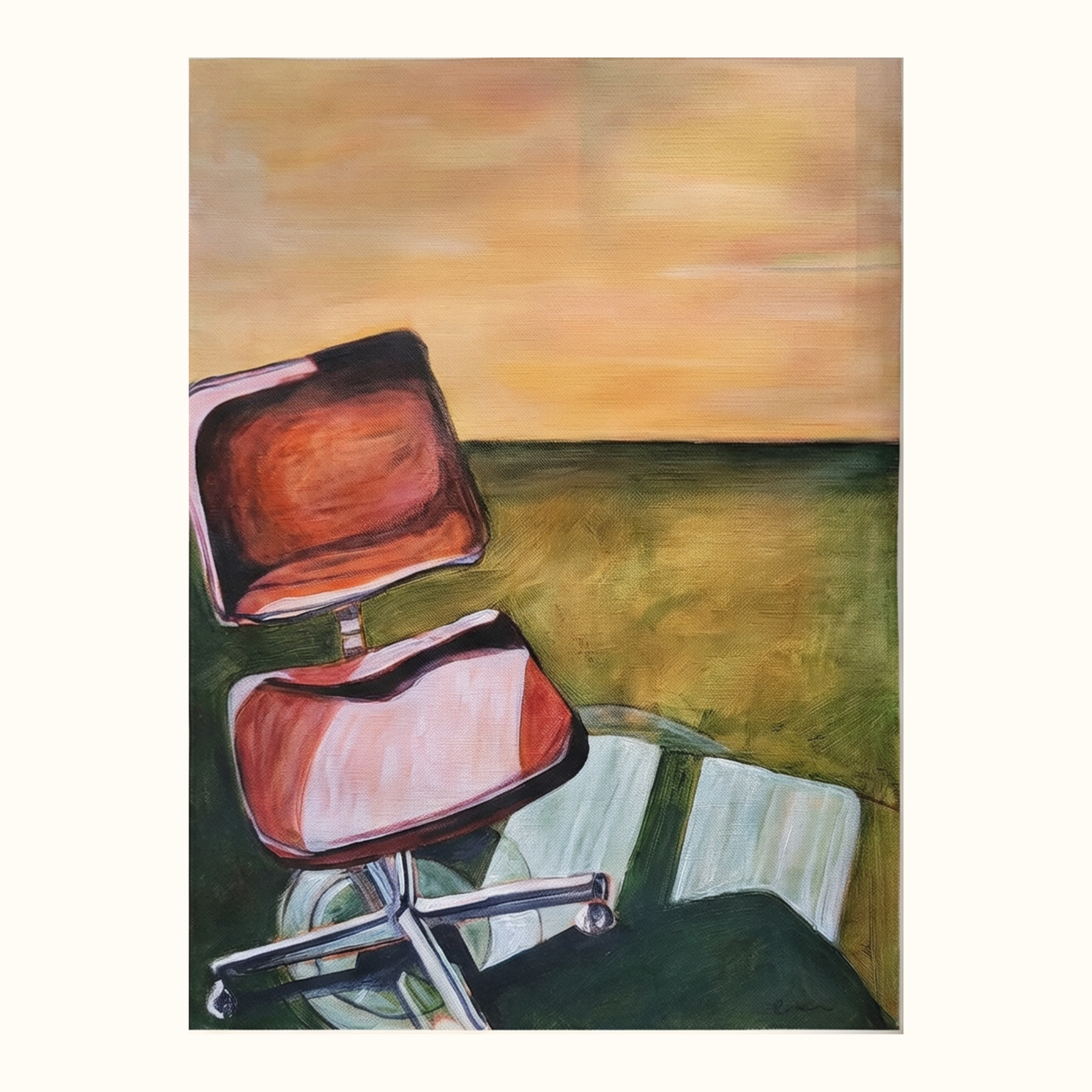 Orange Chair In Landscape No. 1