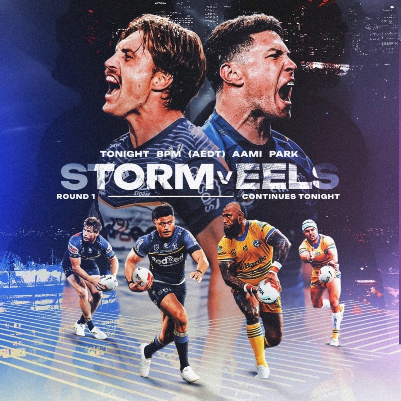 Round 1 ~ STORM VS EELS TONIGHT LIVE FROM 7PM.
Make sure you get in early to grab your seats!