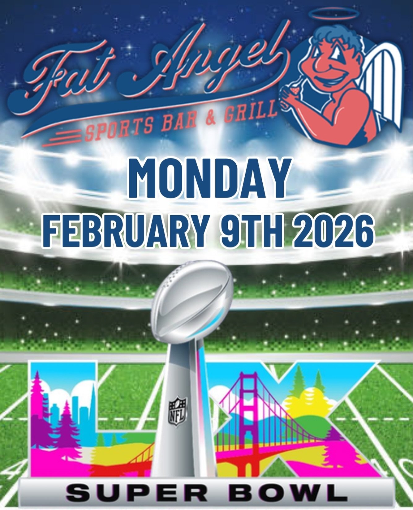 Fat Angel Sports Bar will be airing the Super Bowl live and loud on Feb 9th!
Doors open at 8.30am with kick-off at 9.30am.
Only $30 a ticket and includes your first beer on us! 
Heaps of giveaways and prizes.
Click the link in bio for tickets. 

Our 