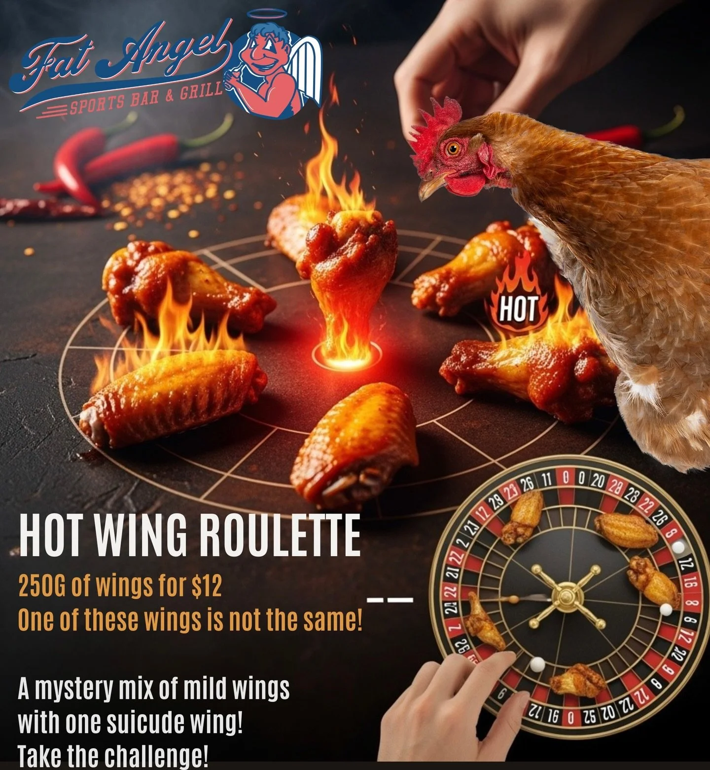 Game on! You asked for it so we brought it! Hot Wing roulette! 🐓
Which one of these is 🔥🔥🔥