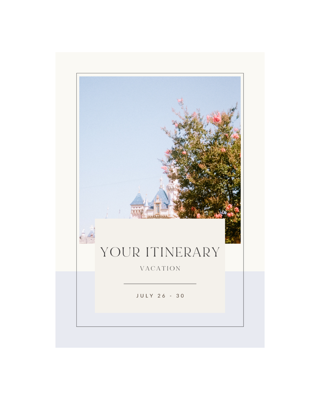 Personalized Disney Itinerary