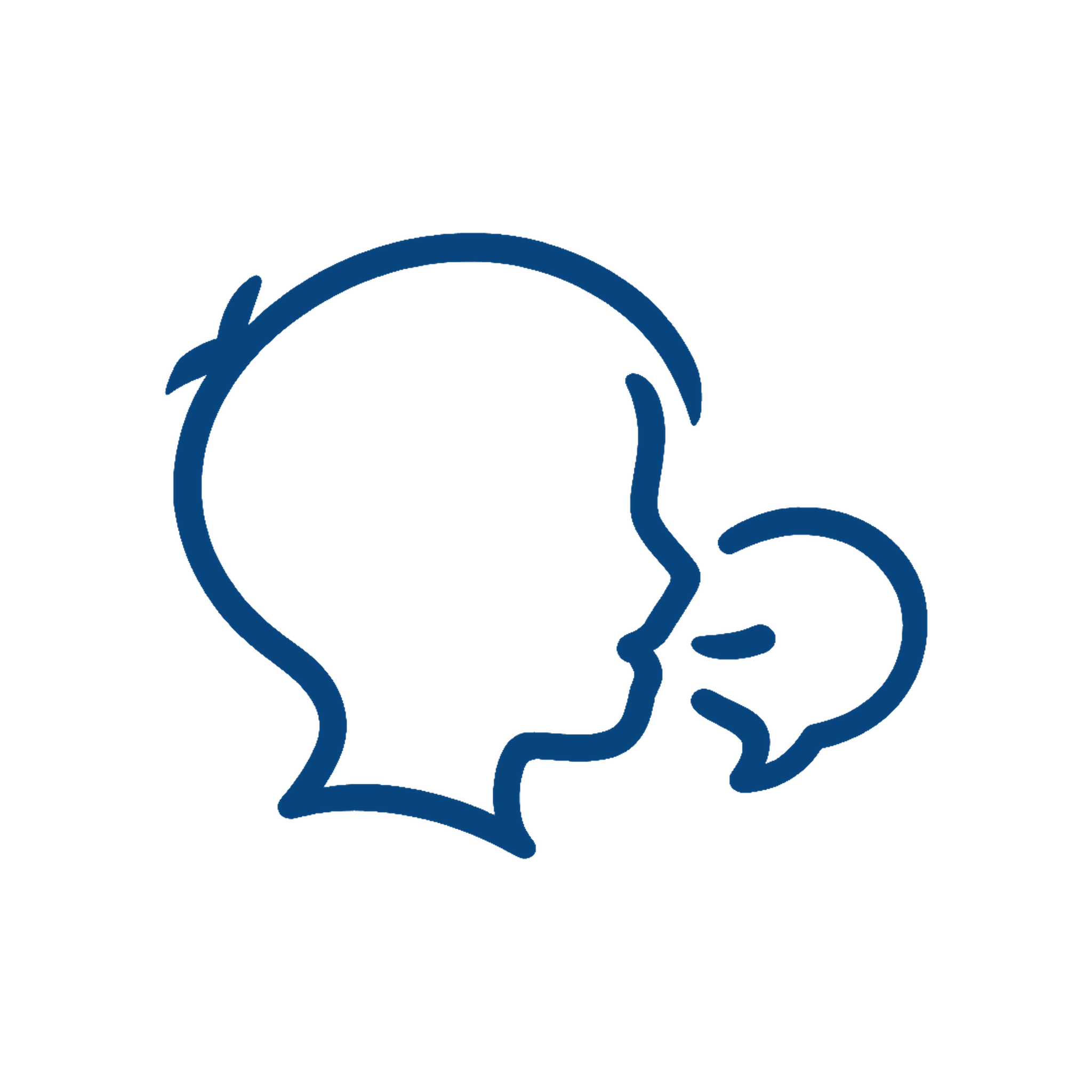 Simple depiction of a child speaking