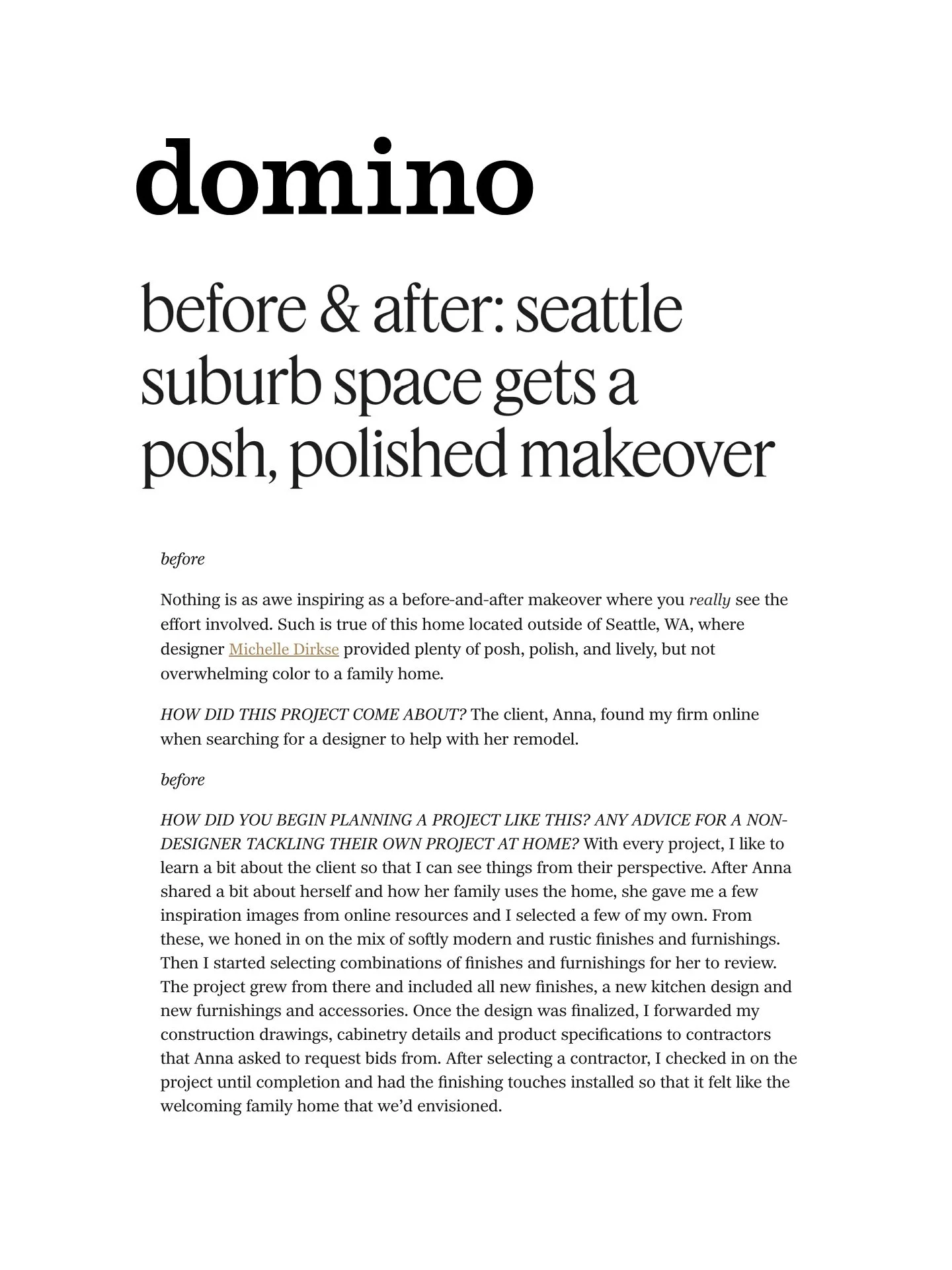 2015 - Domino Magazine