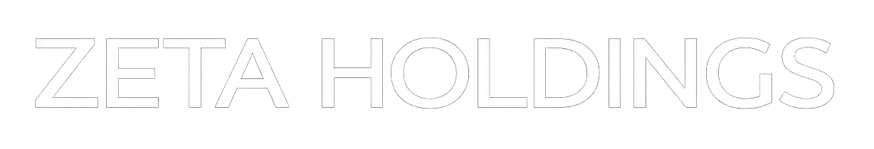 Black background with white text that reads "Zeta Holdings".