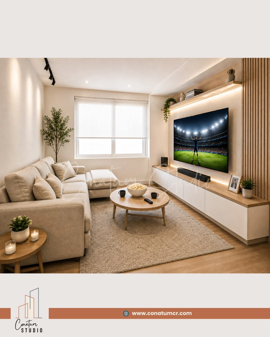 &iquest;C&oacute;mo ser&iacute;a el espacio ideal para disfrutar el Mundial desde casa?

Una sala bien dise&ntilde;ada va m&aacute;s all&aacute; de una pantalla grande:

📺 Distancia correcta al TV
🛋️ Sof&aacute;s realmente c&oacute;modos
💡 Ilumina