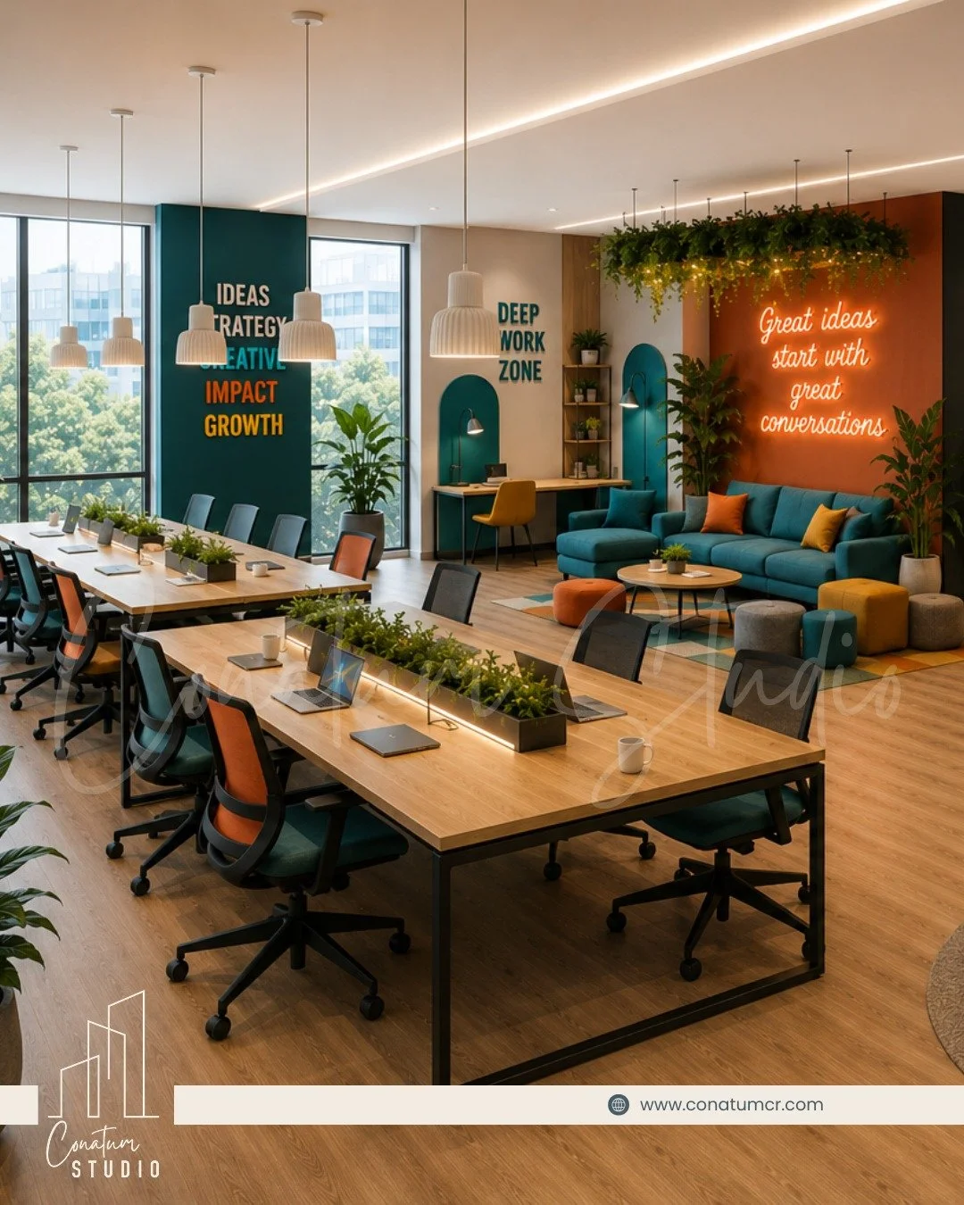 Las mejores ideas rara vez nacen en espacios aburridos.

Durante muchos a&ntilde;os las oficinas fueron dise&ntilde;adas con una sola idea: sentarse frente a un escritorio durante toda la jornada.

Hoy entendemos que la creatividad necesita movimient