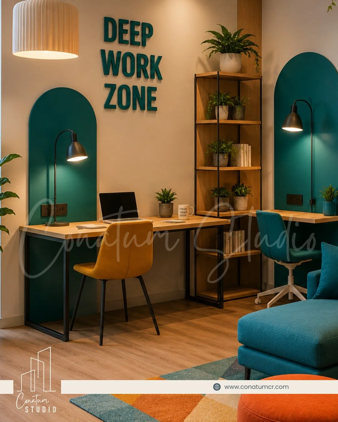 No todas las grandes ideas nacen en una reuni&oacute;n.
La colaboraci&oacute;n es importante, pero la concentraci&oacute;n tambi&eacute;n tiene su lugar dentro de una oficina bien dise&ntilde;ada.

Creamos una Deep Work Zone, un espacio pensado para 