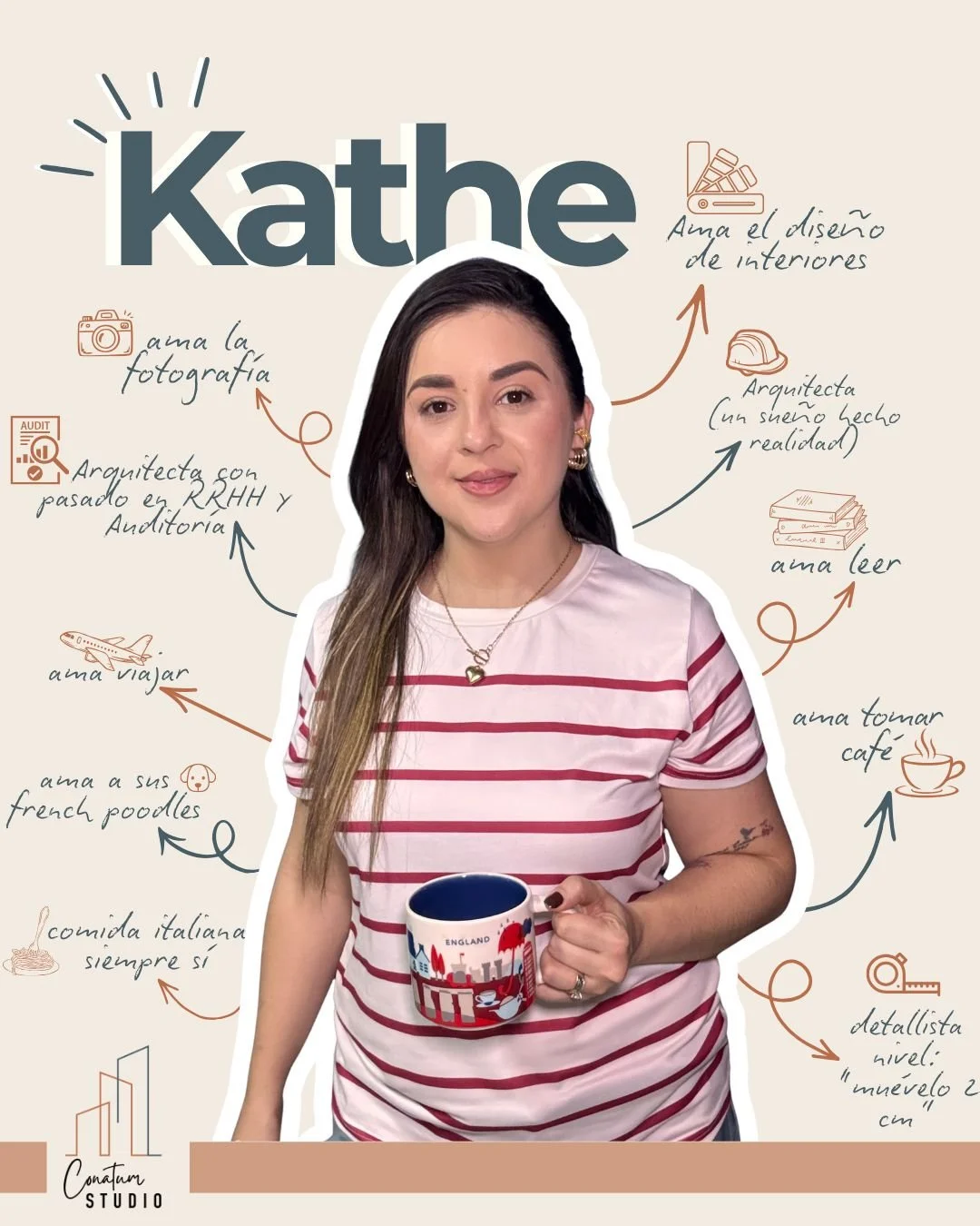 Entre planos, visitas, materiales y remodelaciones ya me han visto por aqu&iacute;&hellip; pero hoy quer&iacute;a contarles un poquito m&aacute;s sobre Kathe, la arqui que est&aacute; detr&aacute;s de Conatum. 🤍