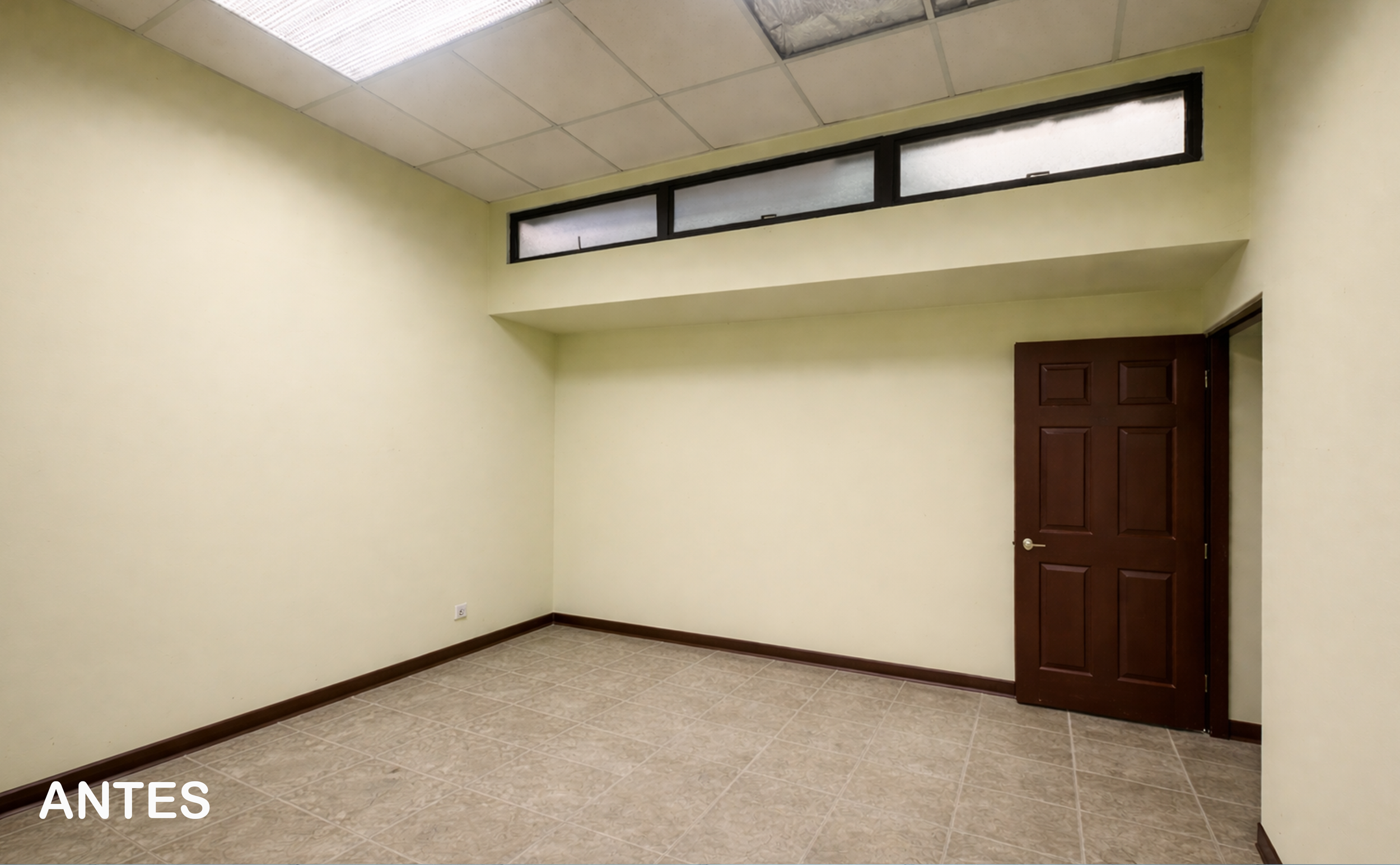 ANTES. Así se encontraba la oficina antes de iniciar la remodelación