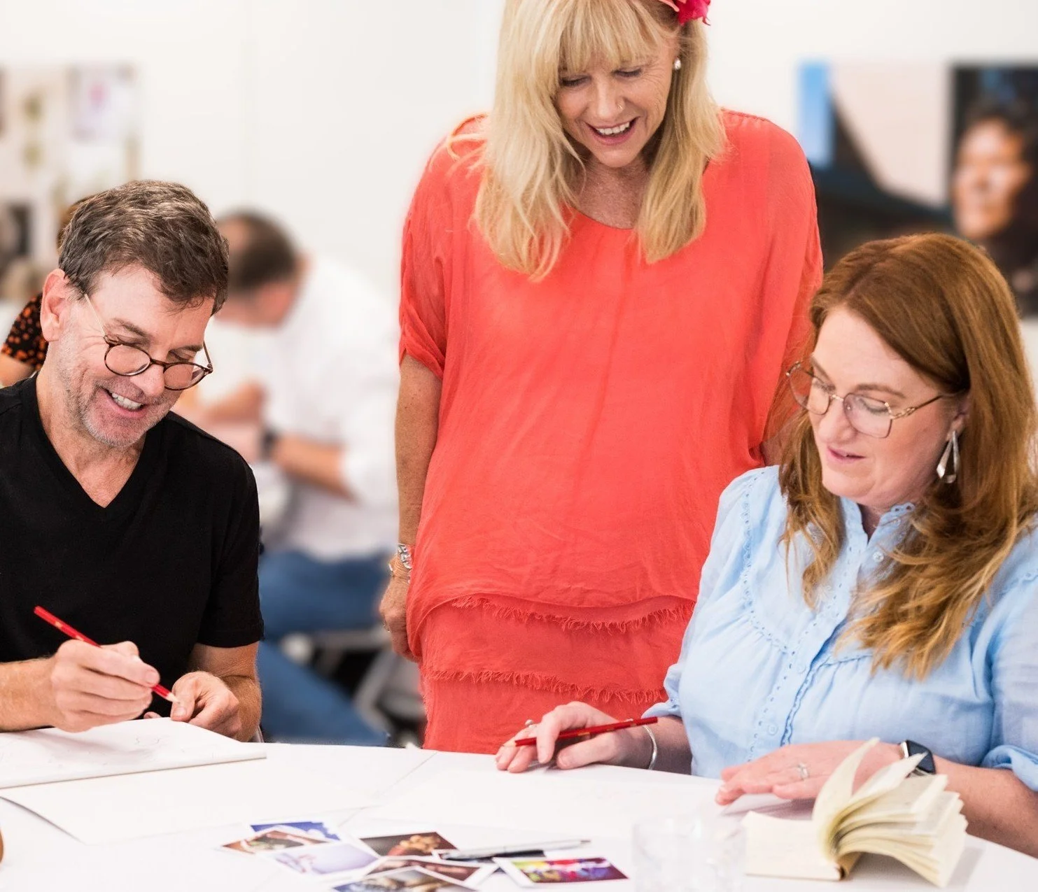 Participant engaged in a Mind Gallery capability workshop focused on communication, collaboration and team performance.