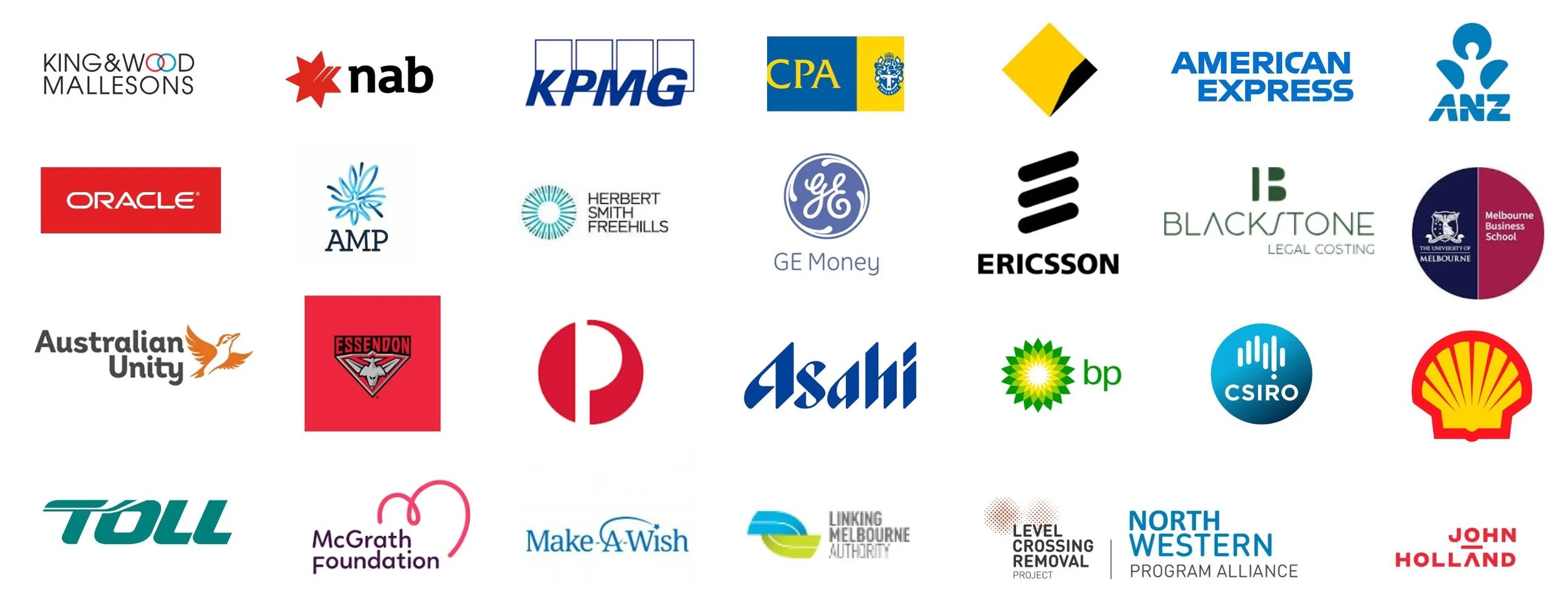 Selection of organisations that have trusted The Mind Gallery for team building, capability development and conference experiences.