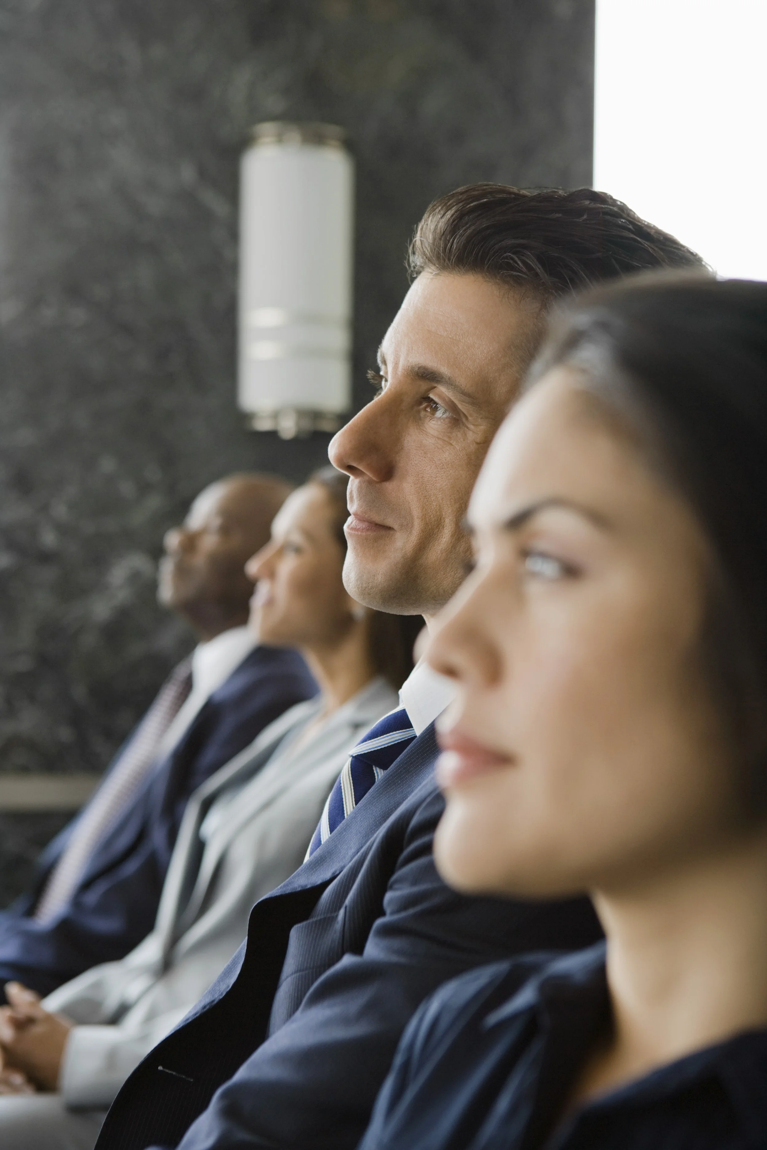 Corporate team reflecting during a Team Purpose workshop