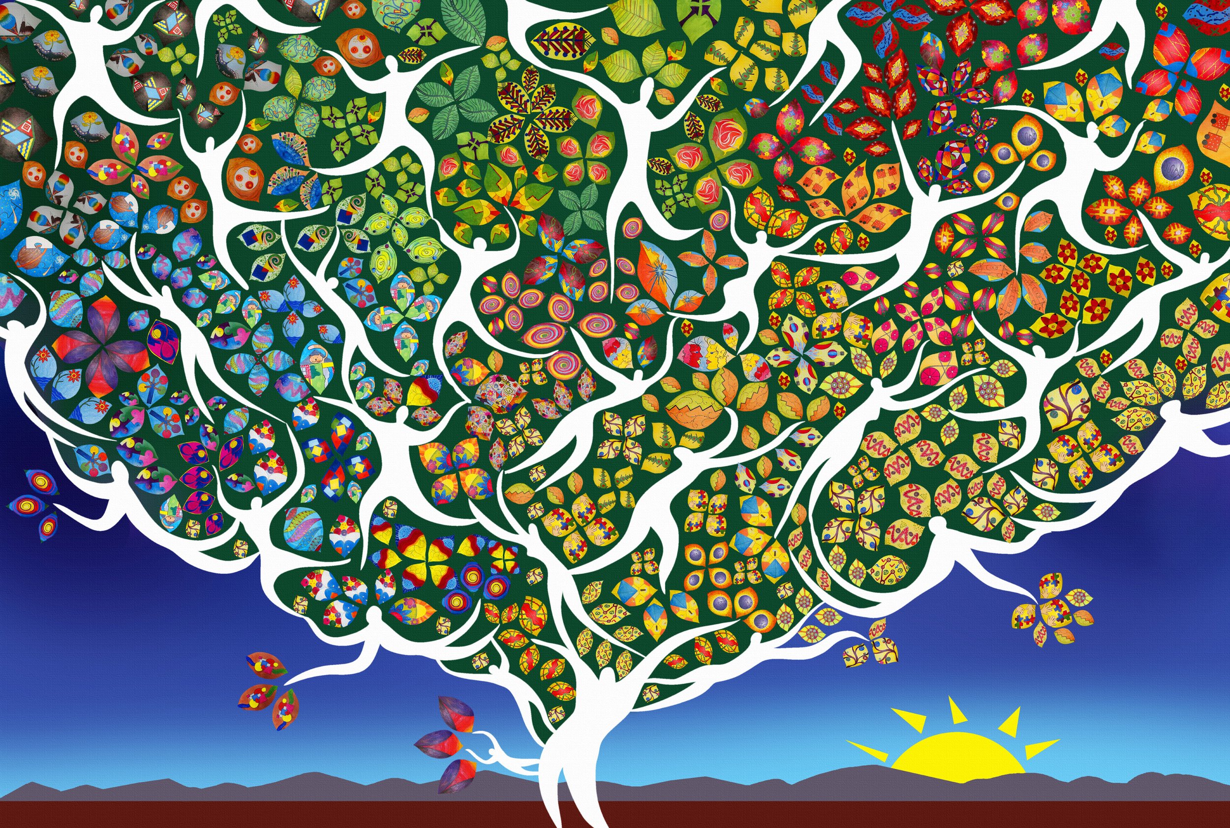 Final collaborative mural representing team vision and values