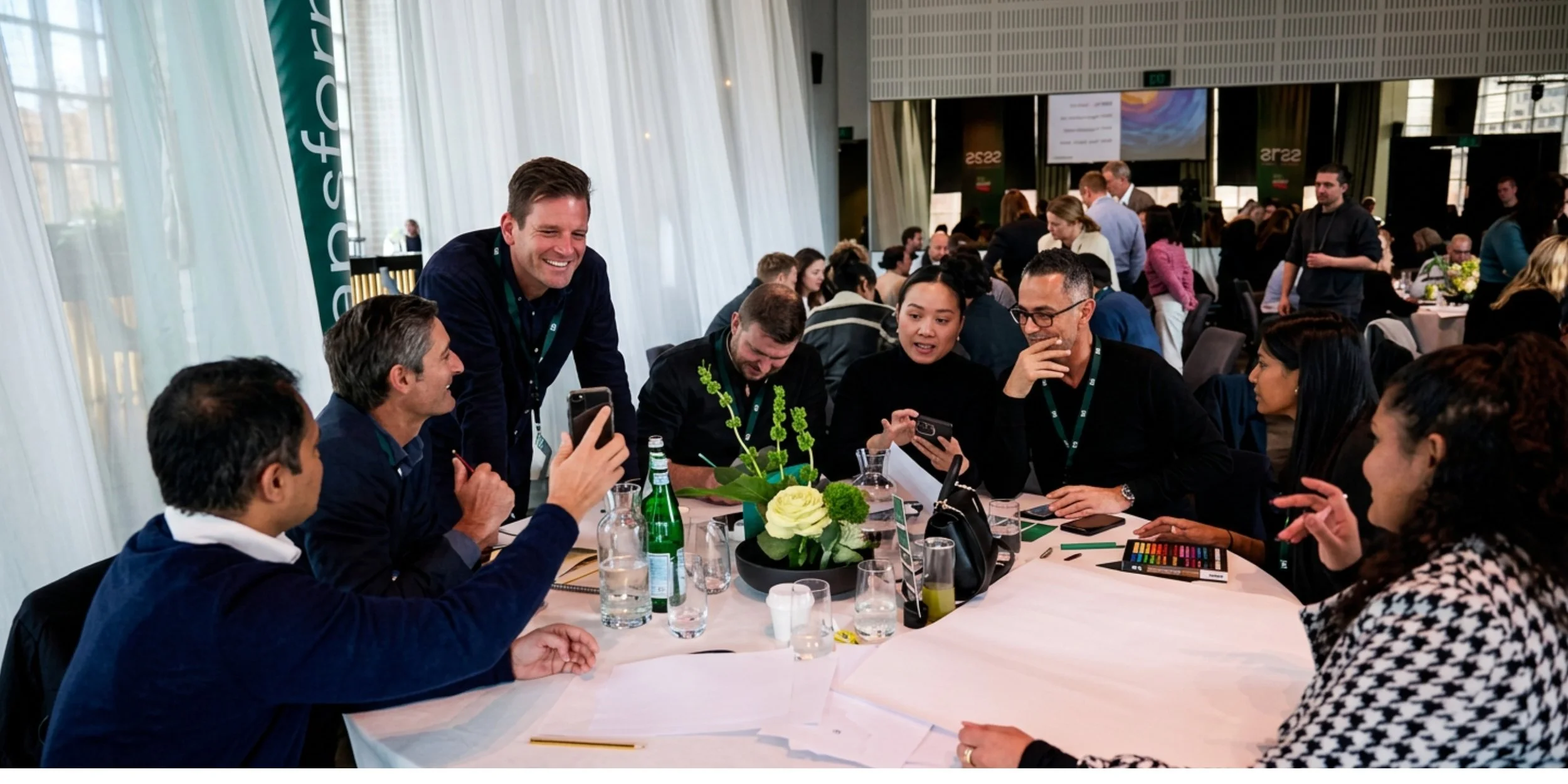 Corporate team participating in a creative Mind Gallery workshop focused on connection, collaboration and team development.