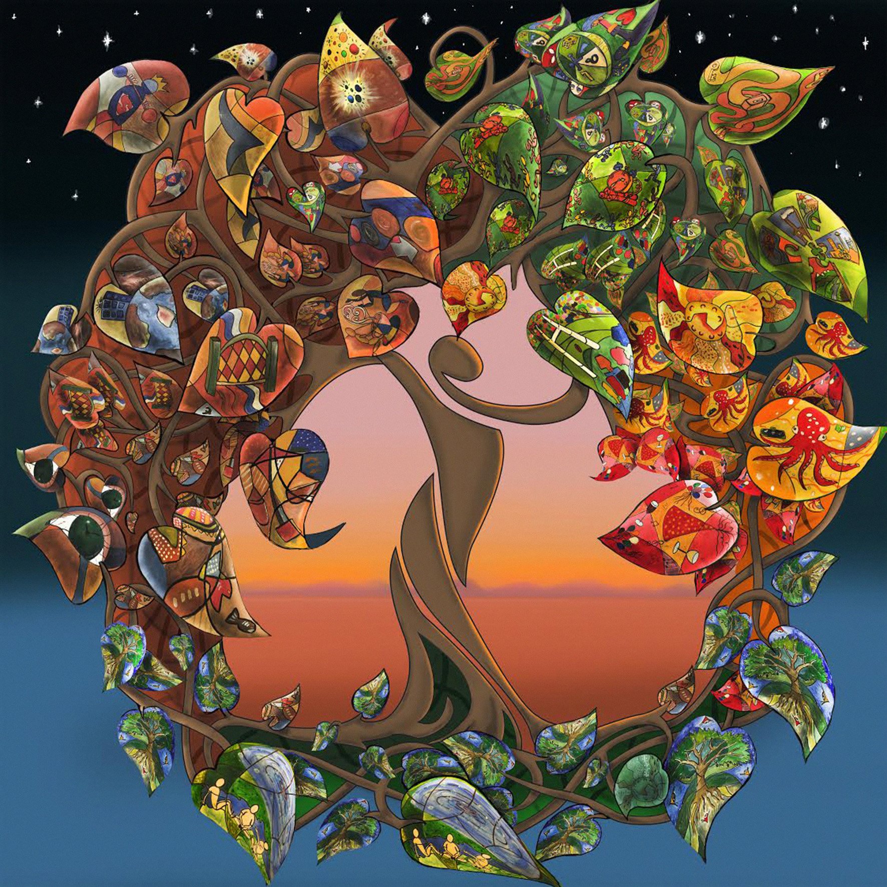 Final team mural artwork representing shared purpose and team alignment