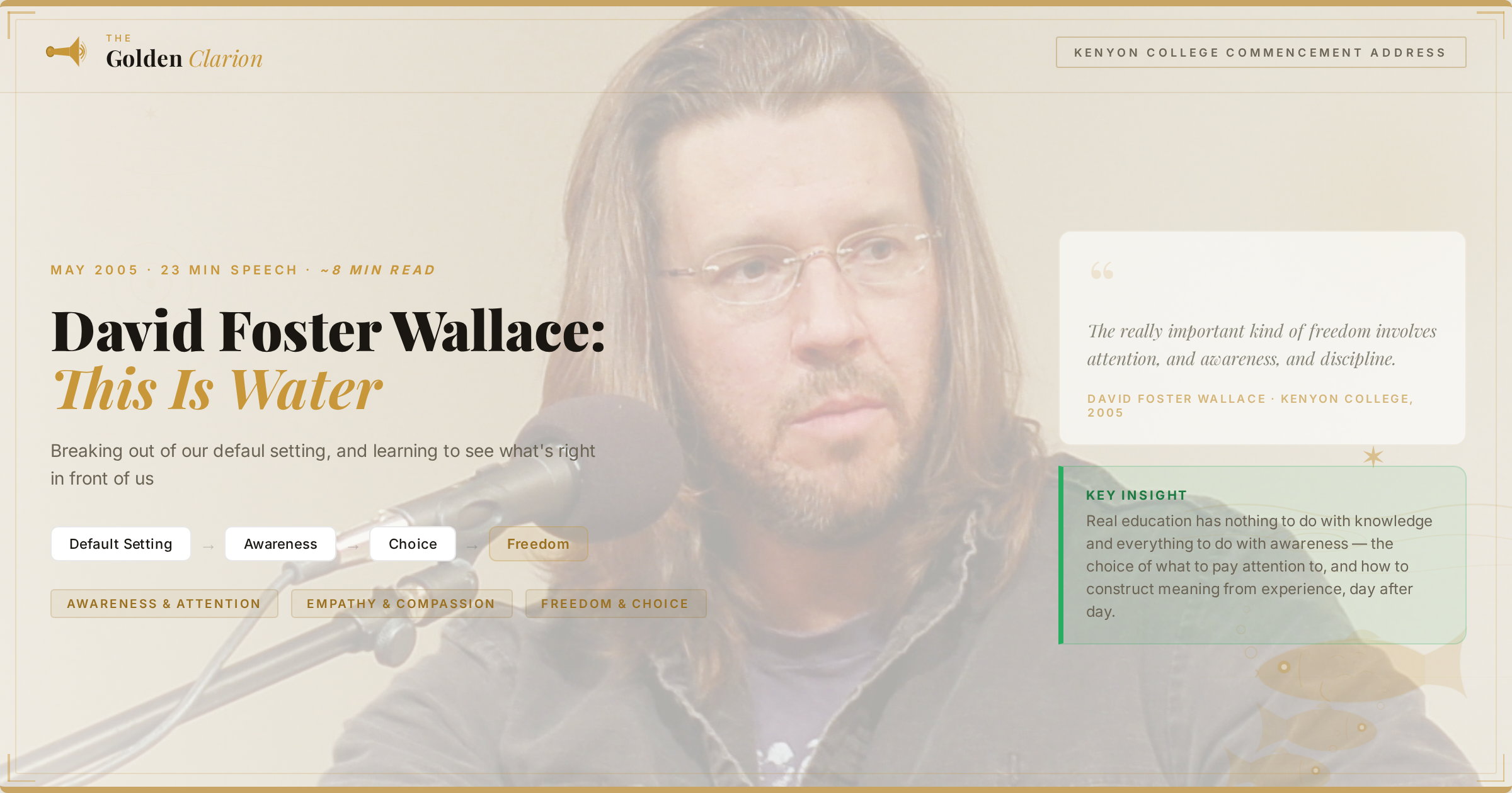 David Foster Wallace: This is Water