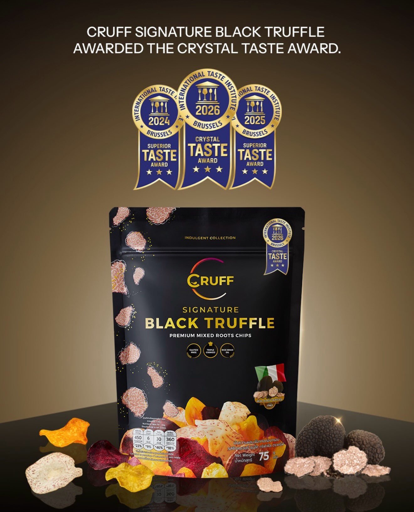 Three years. Three stars. One Crystal. ⭐⭐⭐

We&rsquo;re incredibly proud to share that CRUFF Signature Black Truffle has been awarded the 2026 Crystal Taste Award by the International Taste Institute, Brussels, a distinction reserved for products tha