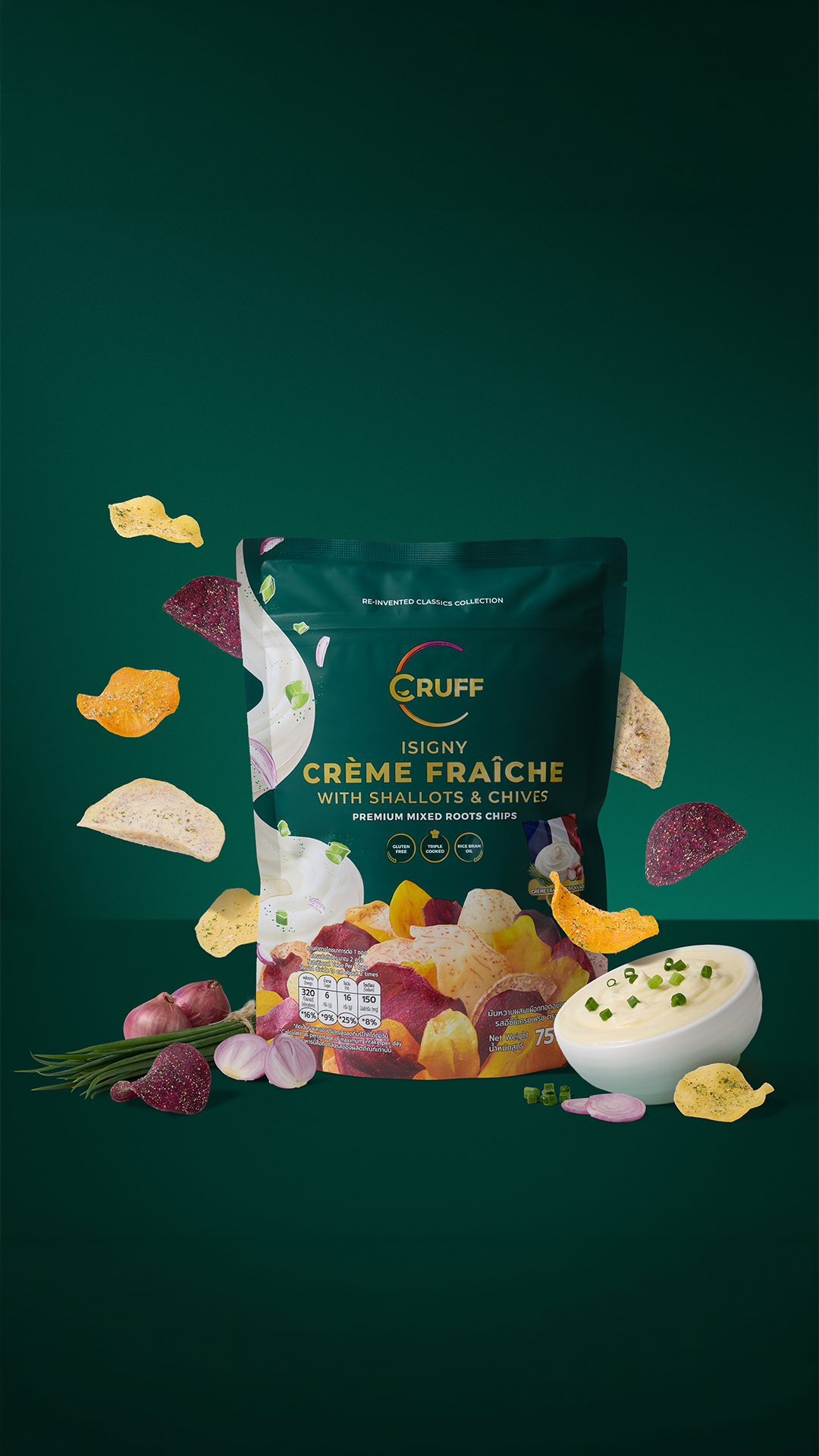 CRUFF Mixed Root Chips - MY - Isigny Creme Fraische