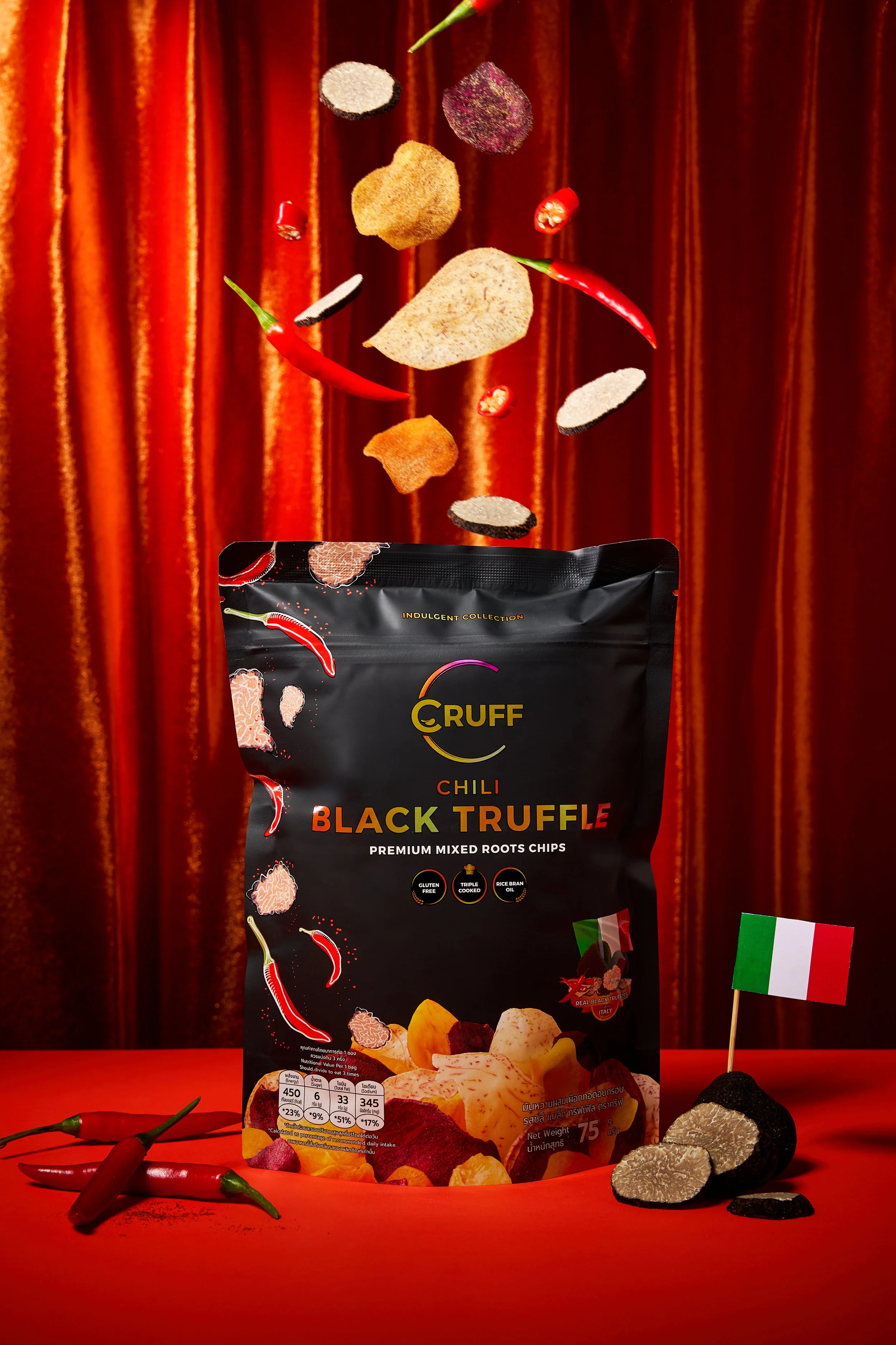 CRUFF Mixed Root Chips - MY - Chilli Truffle