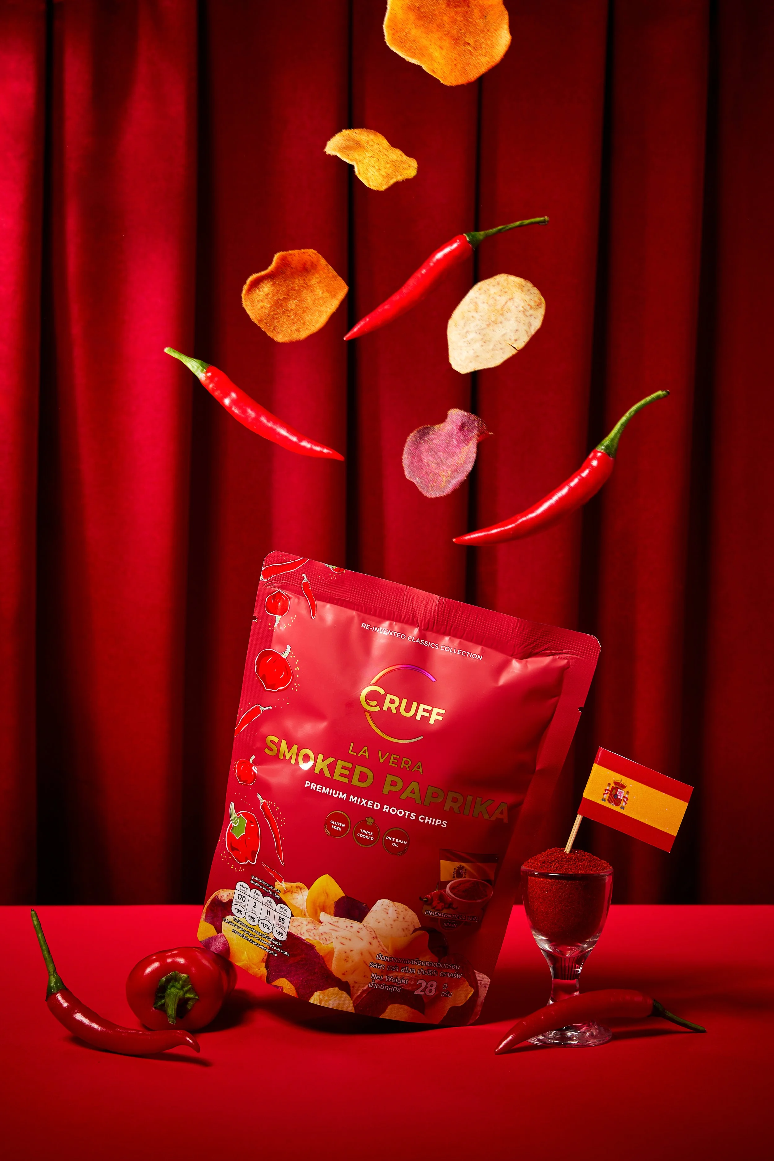 CRUFF Mixed Root Chips - MY - La Vera Smoked Paprika