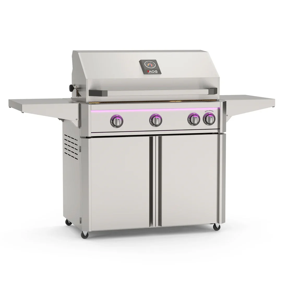 2026 American Outdoor Grill 36" Portable Cart "L" Series Gas Grill (With Rotisserie) 
 $5,848.20 
 
The L-Series grills make a bold statement with an external, multi-color LED light bar, interior halogen lights and striking Gun Metal finish throughou