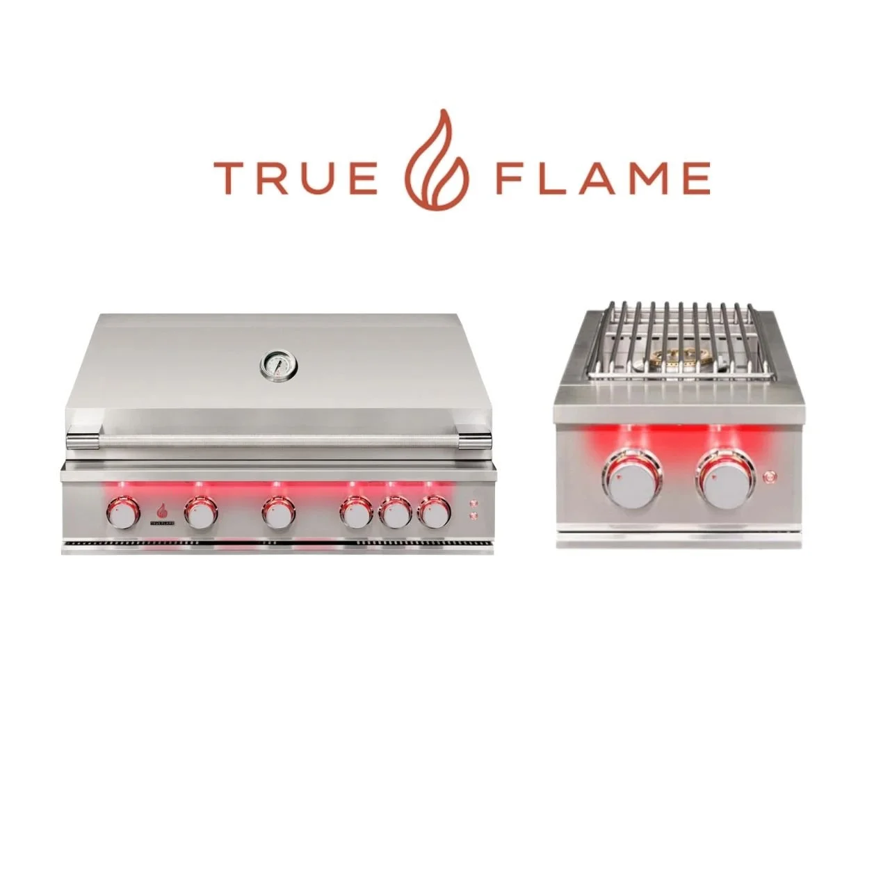 True Flame Grill + Side Burner Package