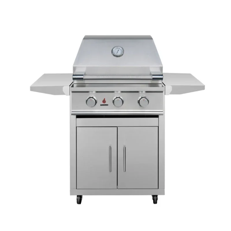 TrueFlame 25" TFE Freestanding Grill 
 $2,388.00 
 
TrueFlame's premium grill carts offer an alternative solution to outdoor dining. Durable and sleek, these stainless steel carts feature propane tank storage, paper towel holder, and collapsible shel