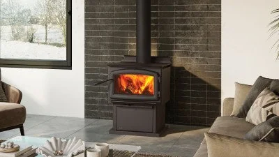 Regency® Classic™ F2450 Wood Stove
The F2450 is a Medium non-catalytic wood stove, comes with your choice of pedestal or legs and it is available in black or with nickel accents.