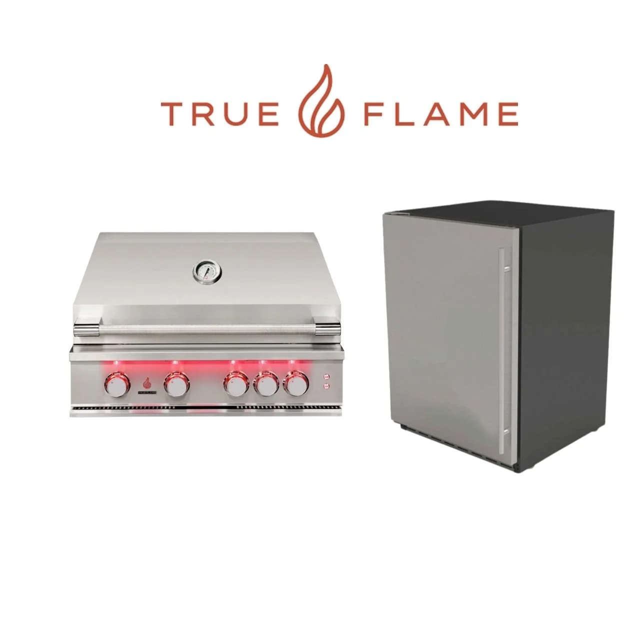 True Flame Grill + Refrigerator Package