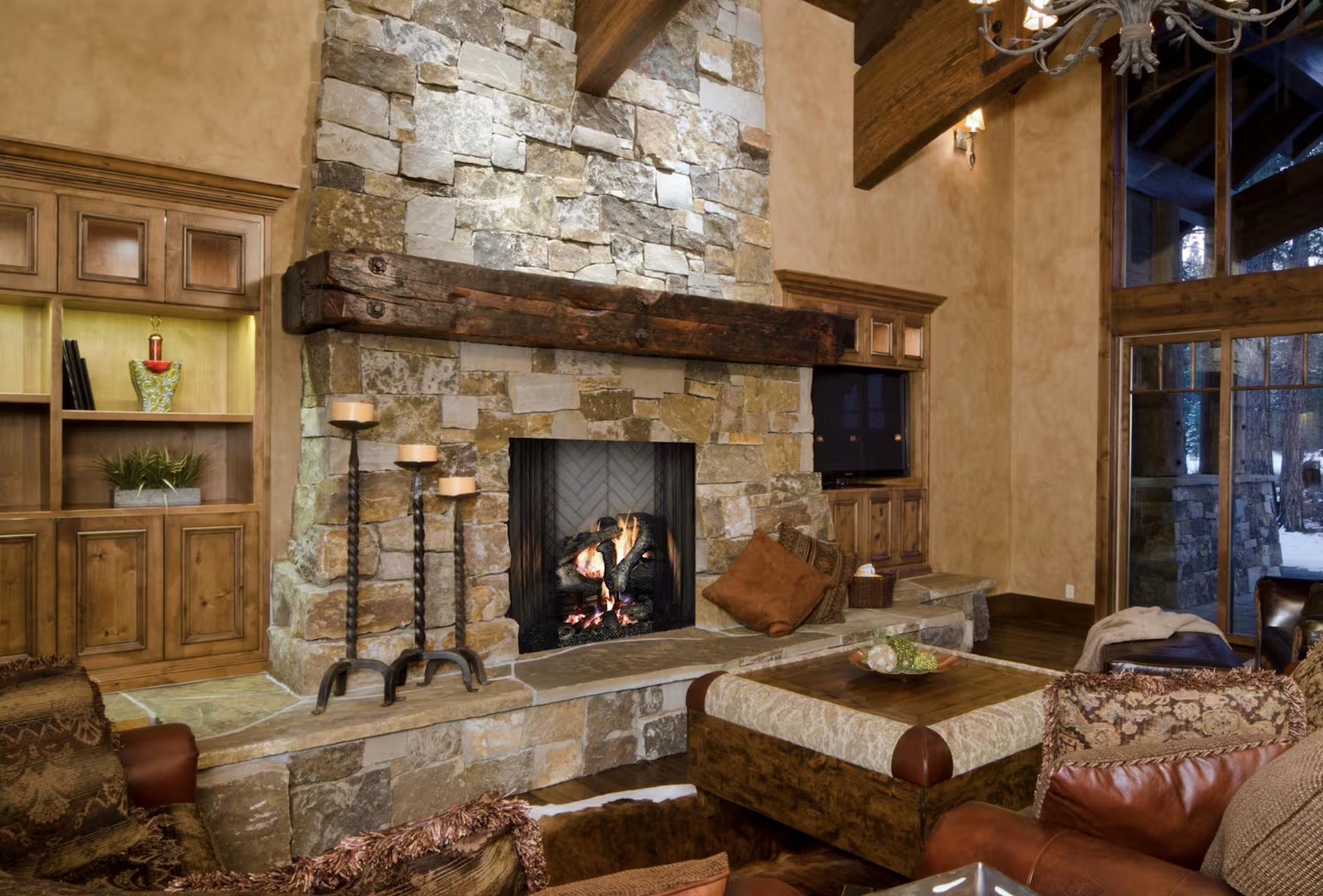 Majestic  Ashland open fireplace delivers luxury on every level. Customize the wood-burning design from three sizes and stylish finishing options