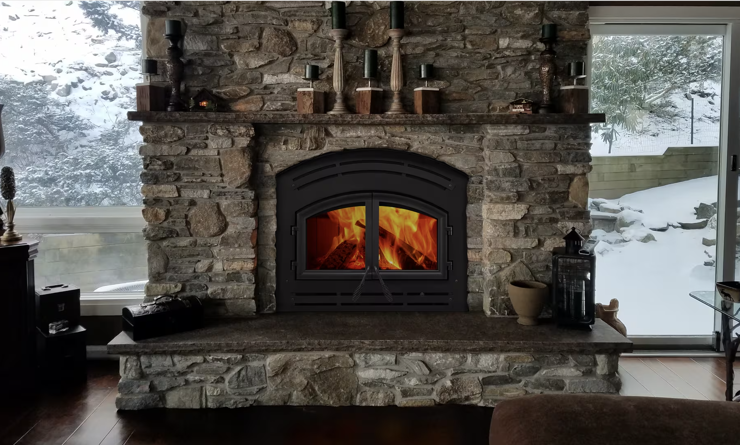 Majestic Warm Magic. Warm up your whole home safely and efficiently with the Pioneer II. This wood-burning fireplace is EPA-approved, offering a cleaner burn that’s better for you and the environment.